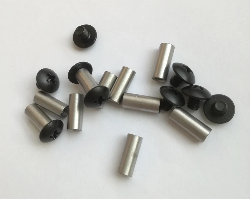 50pcs/lot, 17.3mm  to 25.3mm Chicago Philips cruciform slot head black Screws Suitable for (5mm hole )