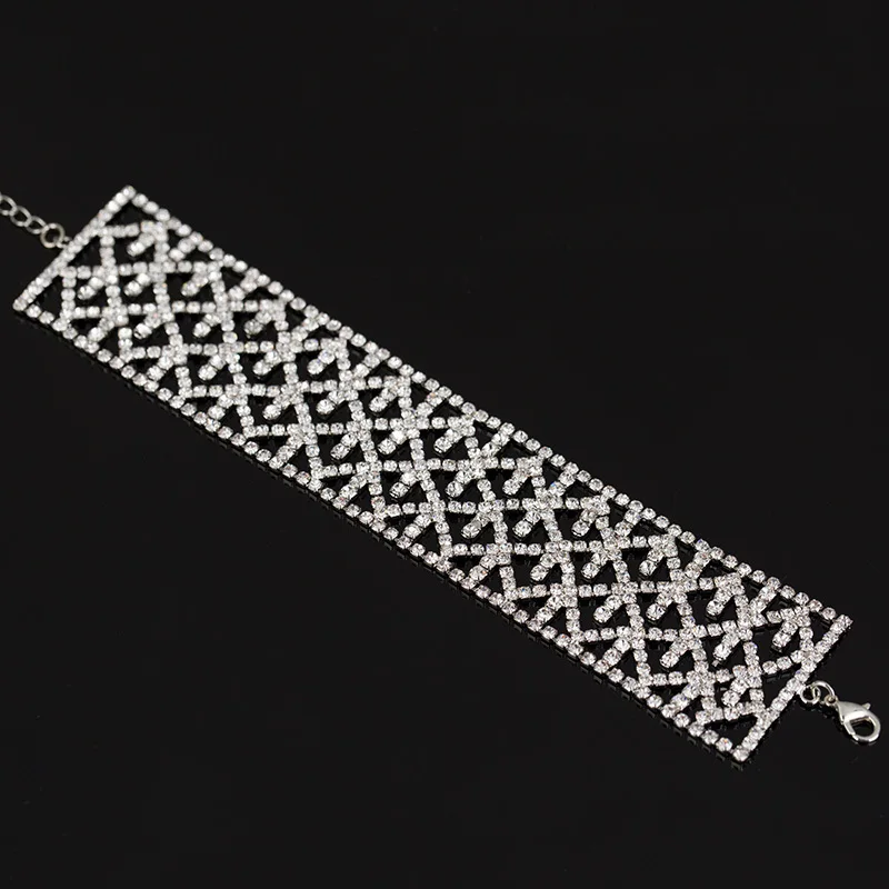 YFJEWE Wedding Bracelets & Bangles Silver Plated rhinestone Chain Luxury Austrian Crystal Bracelet Women Classic Jewelry B055