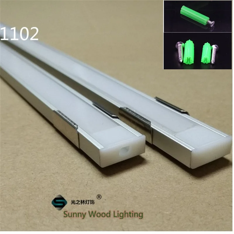 

10pcs/lot 40inch 1m aluminum profile for led strip,led channel for 8-11mm PCB board led bar light profile with spares