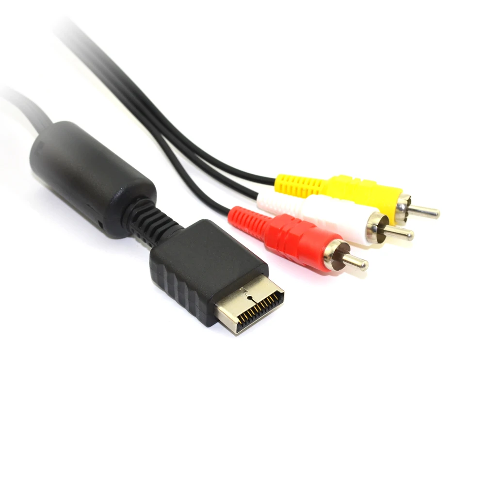 High quality Audio Video AV Cable to RCA For PlayStation for PS2 for PS3 for Sony Full needle