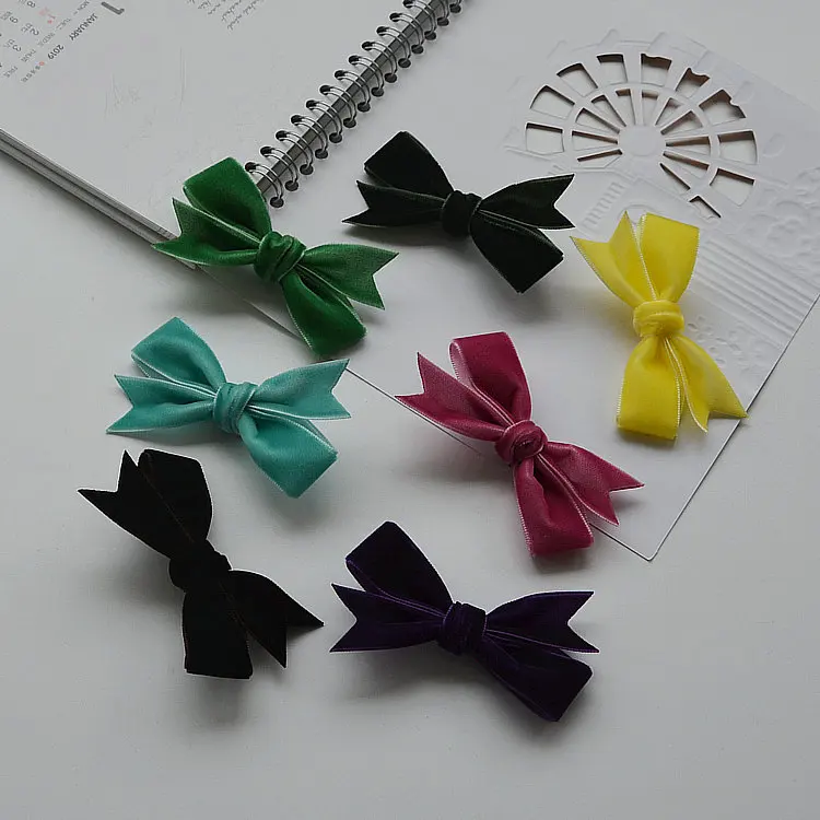 Dog Grooming  Accessories Clip Pet Vintage delicate velvet bow Hair Flower Card for Dogs Hairpin 20pcs/lot