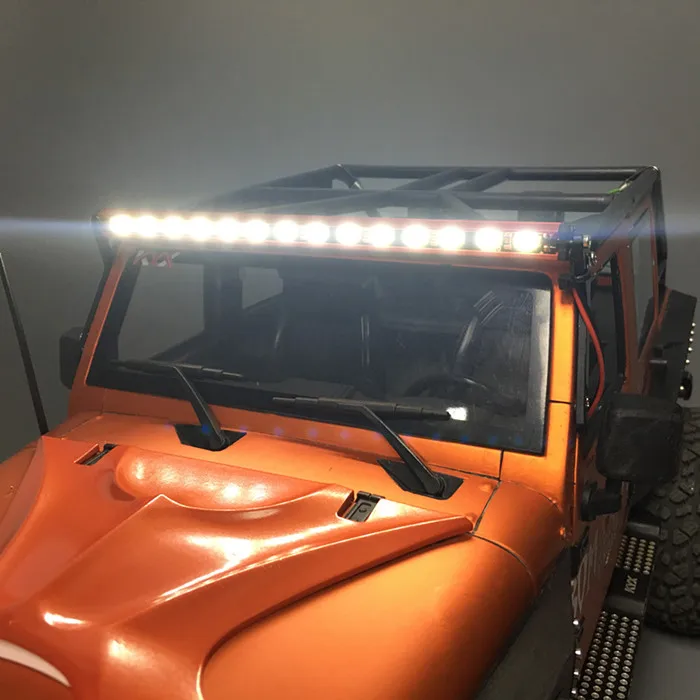 KYX Racing Metal 14 LED Light Bar 158mm Lampa dachowa do 1/7 UDR 1/10 Traxxas TRX4 TRX-4 Axial SCX10 II Wrangler Body 7.2-12V Red