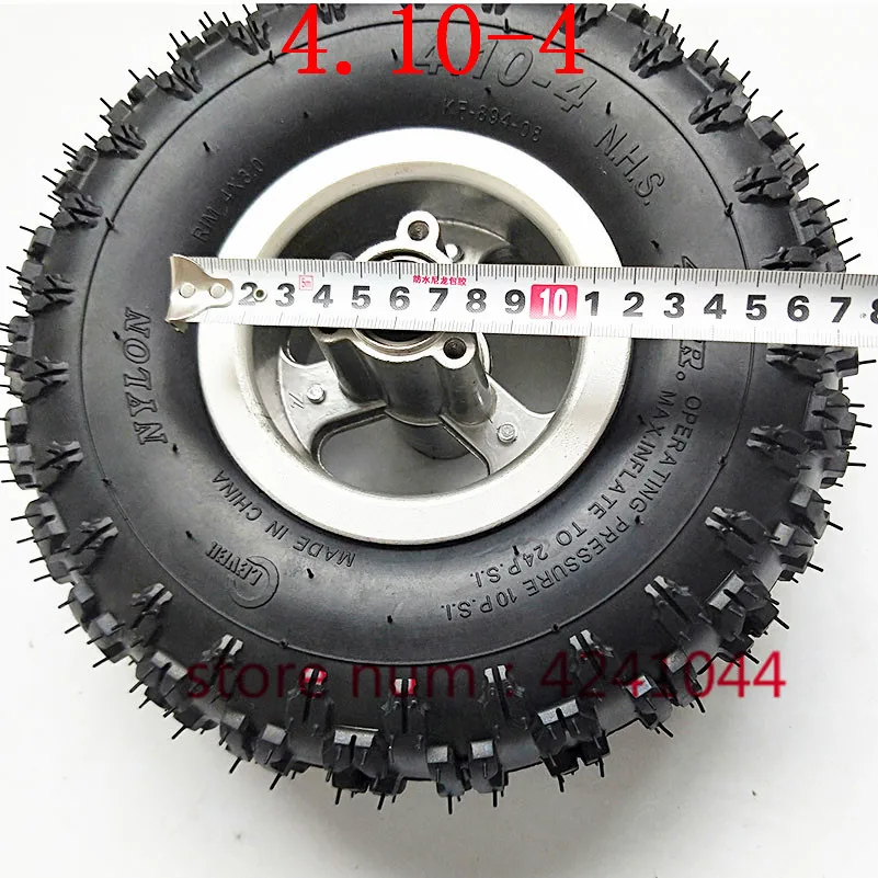 4.10/3.50-4  410/350-4  4.10-4 tires wheels 4 inch hub Rim with  tyre and inner tube fits ATV Quad Go Kart 47cc 49cc