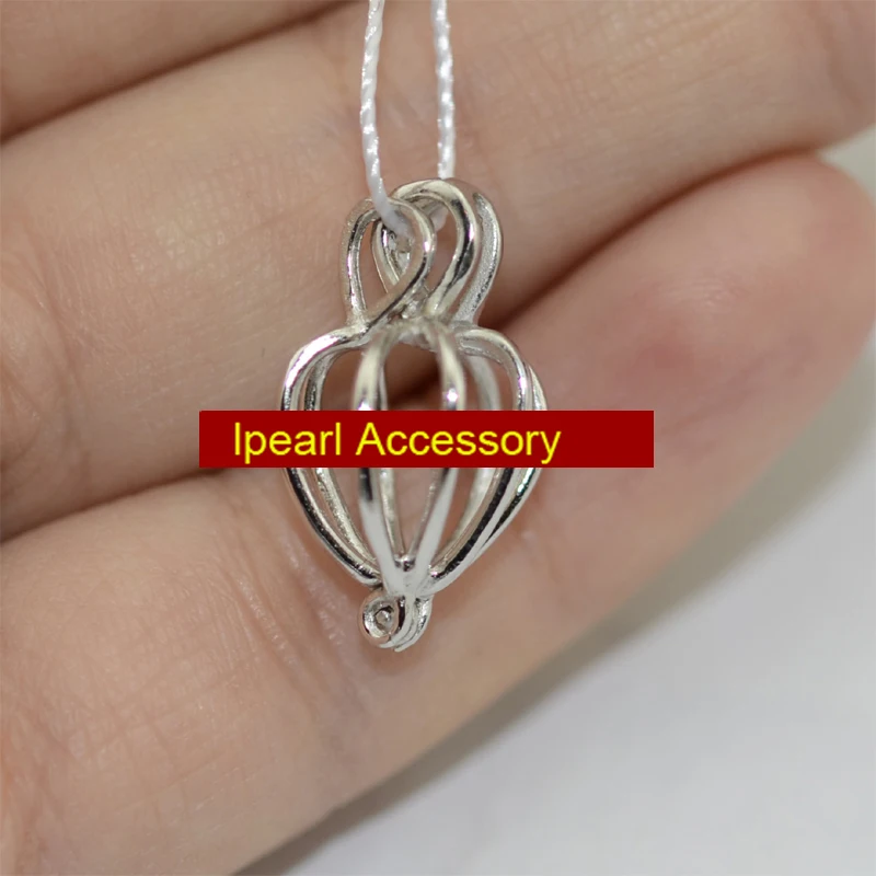 Silver Plated Cage Pendant Accessory DIY Pearl Jewelry Findings&Components For Wish Pearls Cage Accessory 10Pcs/Lot