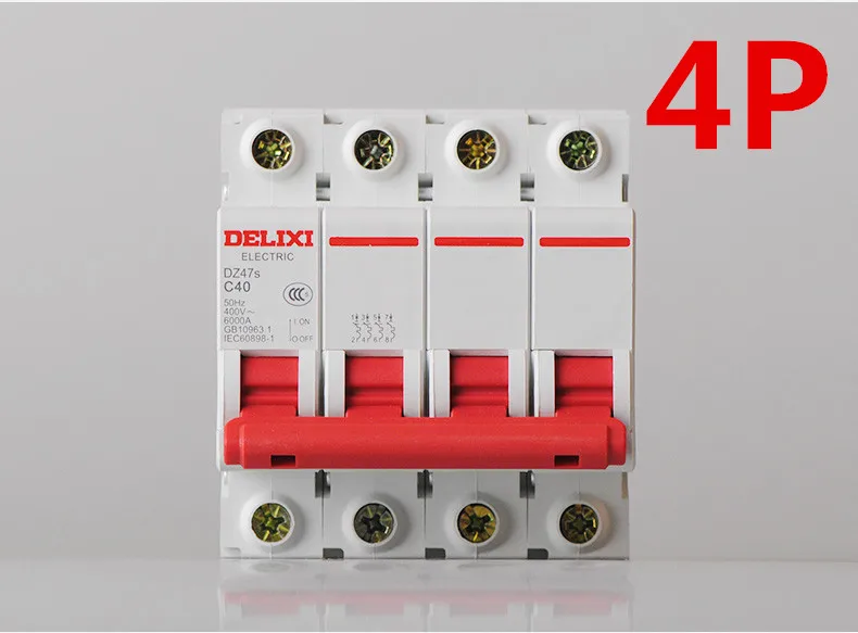

DELIXI Mini Circuit Breaker MCB D Type DZ47 4P 10A 16A 20A 25A 32A 40A 50A 63A 80A 100A 125A