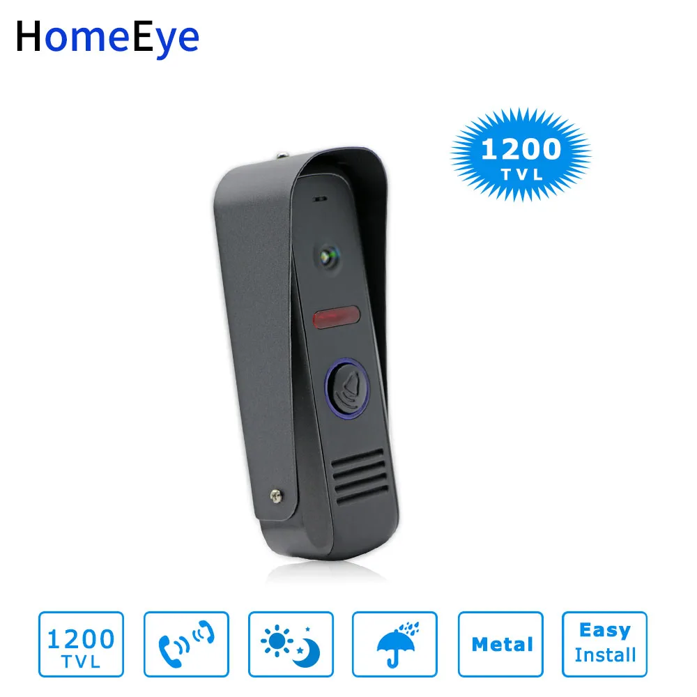 HomeEye 10 inch Video Door Phone Video Intercom Doorbell Voice Message Rainproof Video Record Unlock Door 1-2 Home Access System