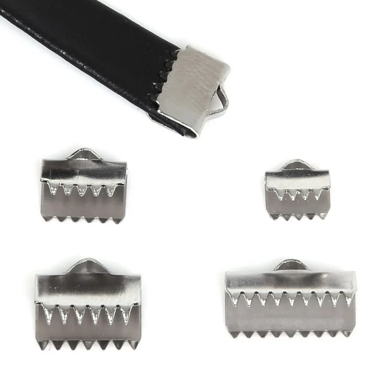 10/30pcs Stainless Steel Eye Cap Cords Crimp Cover End Beads Caps For Jewelry Making DIY Bracelet Necklace Jewelry Connectors