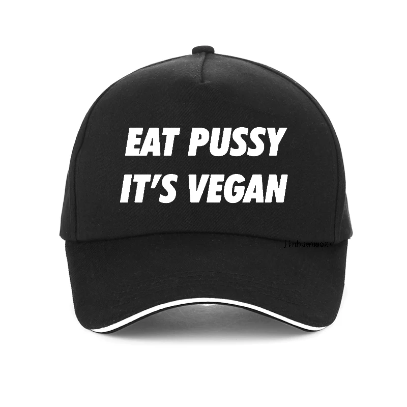 

brand fashion eat pussy its vegan Letters cap100% Cotton Women Men Adjustable Baseball Caps Unisex Hip Hop Snapback hats gorras