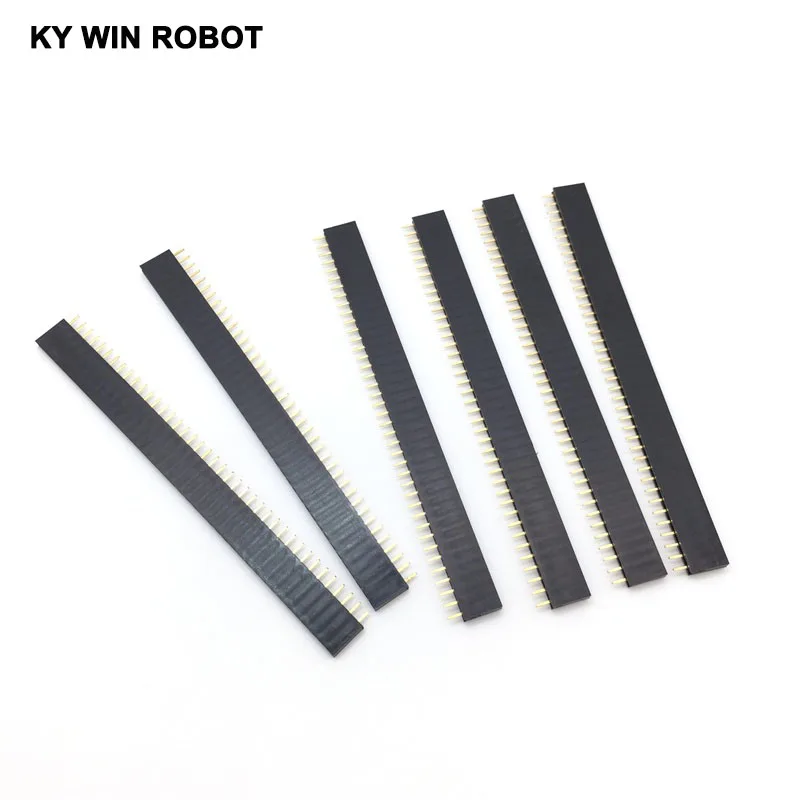 10PCS 1X40 PIN Single Row Straight Female PIN Header 2.54MM Pitch Strip Connector Socket 140 40p 40Pin 40 PIN FOR PCB arduino