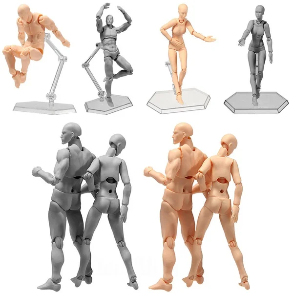 SHFiguarts BODY KUN BODY CHAN DX Set PVC Anime Archetype He She Ferrite Figma Movable Action Figure Model  Miniatures Toys Doll