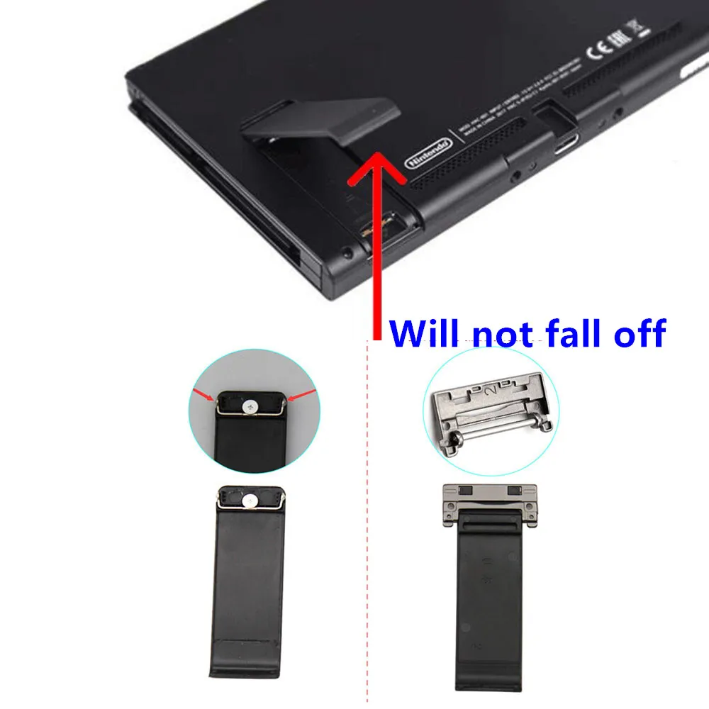Back Kickstand Shell Support Bracket Stand Case Stand Holder Replacement for Nintend Switch NS NX Console Repair with Screw