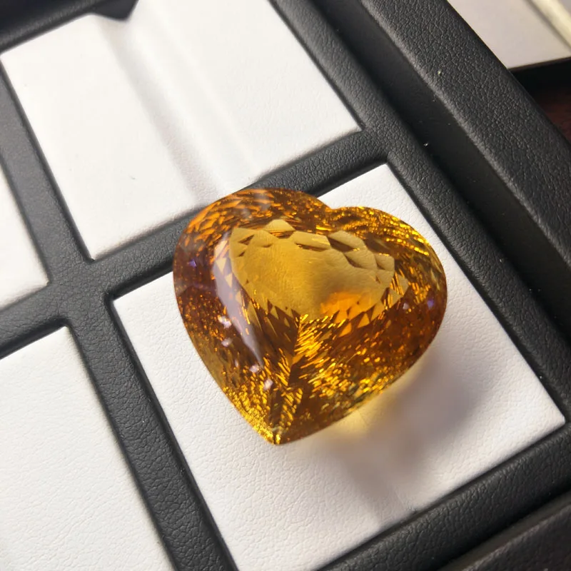 Tbj ,unique Natural citrine heart cut big size loose gemstone,top color new cutting,eyes catching brilliant cut for gold jewelry