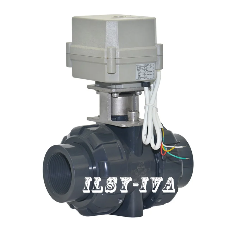 

DN20 PVC Electric Ball Valve,3/4" two Way DC12V motorized ball valve with instruction