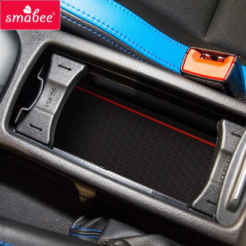 smabee Gate Slot Cup Pad for Ford FOCUS RS ST 2015 - 2017 Automotive Interior Accessories Non-Slip Mats Rubber Mat Car Sticker