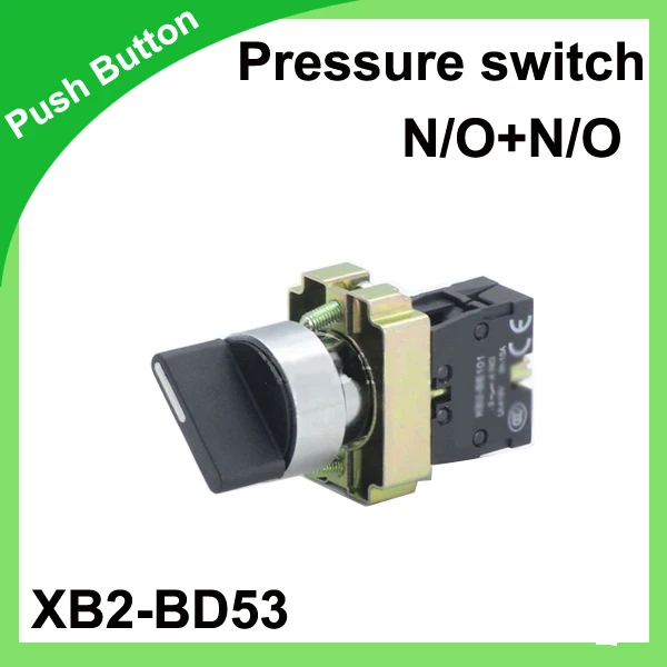 pressure switch XB2-BD53 N/O+N/O rotary switch 3 position spring return electrical switch 50/60 Hz