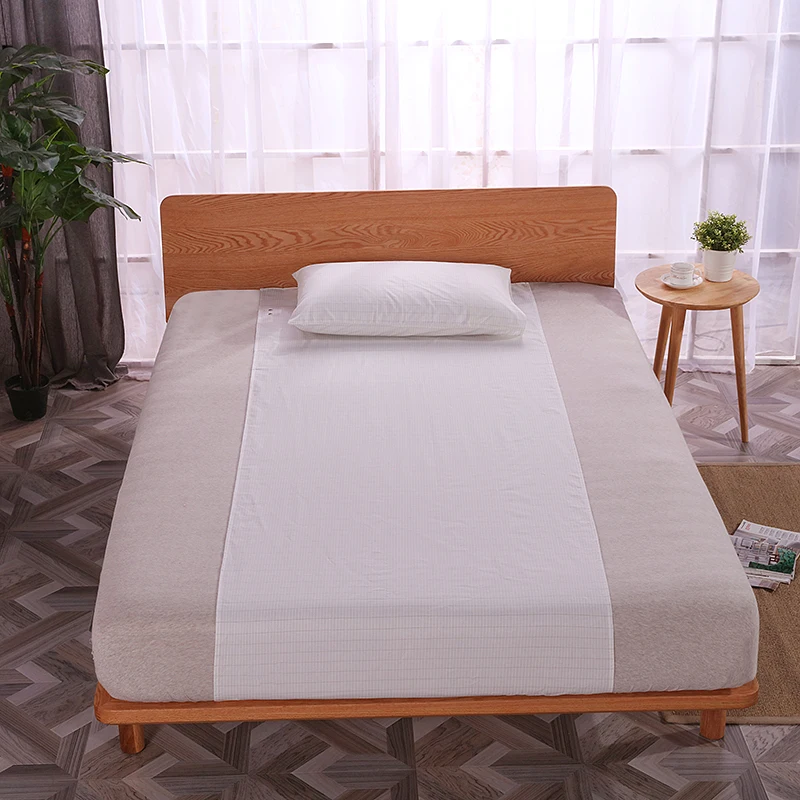 Good for sleeping Grounded Half bed sheet 90*265cm  Earthing  with Grounding Connection Cord - Silver Antimicrobial Conductive