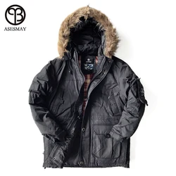 Asesmya 2021 New Fashion Winter Outwear Down Jacket Men Casual Wellensteyn Parka Male Winter Jackets Plus Size Thick Warm Coats