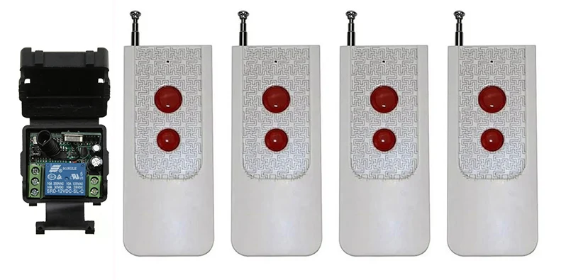 

500M Long Range Wireless Remote Control Light Switch 10A Relay Output Radio DC12V 24V 1CH Receiver Module Symbol Transmitter