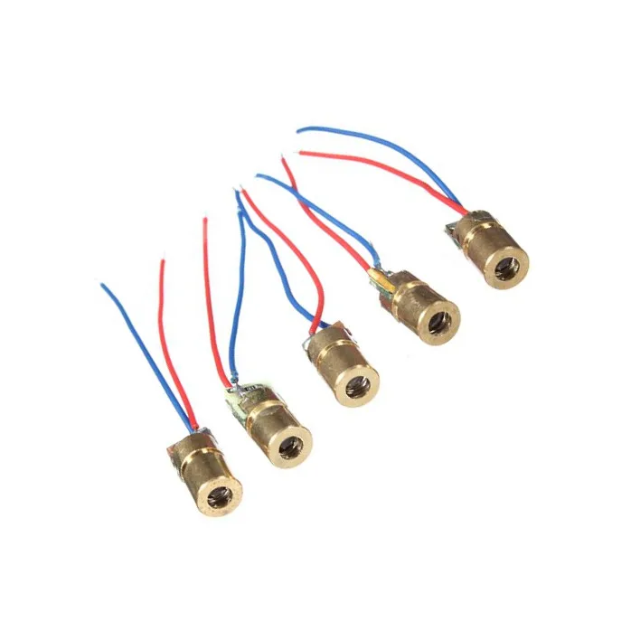 5個新しいミニ650nm5mw 5vレーザードットダイオードモジュールヘッド