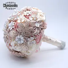 Silk Wedding Flowers with Rhinestones #3