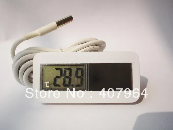 

Energy Saving Solar Powered Digital thermometer with temperature probe