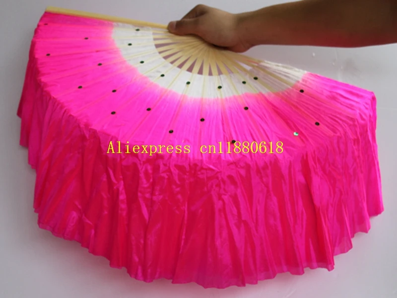 

10pcs/lot Free Shipping Chinese dance fan silk veil Students perform props fan 5 colors available For Wedding Party favor gift