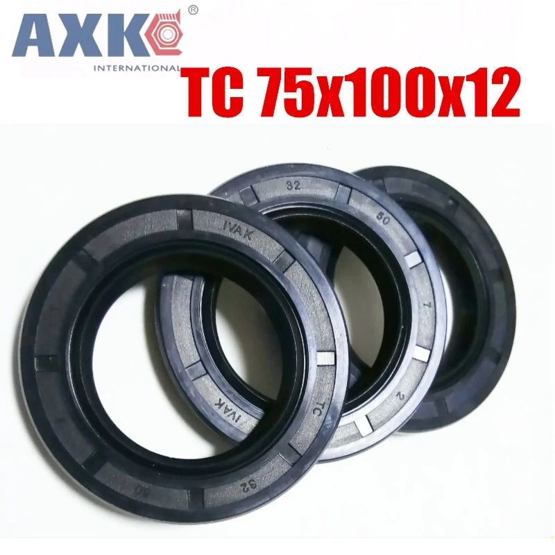 

10pcs 75x100x12 TC 75*100*12 NBR Skeleton Oil Seal 75-100-12 Seals high-quality Seals Radial shaft seals Nitrile rubber