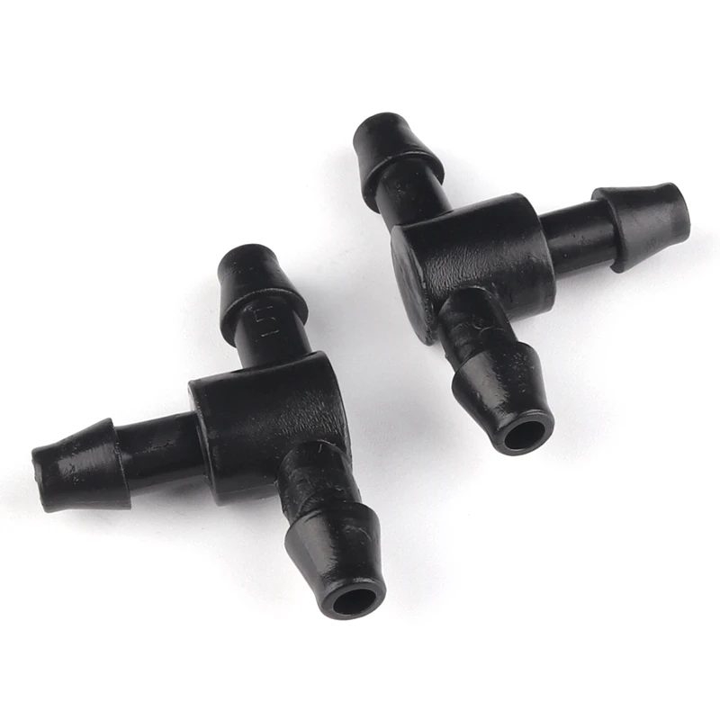 

50pcs/lot 4/7mm Hose Tee Connectors Home Garden Drip Irrigation Pipe Barb Joints Plants Flower Automatic Watering System Fitting