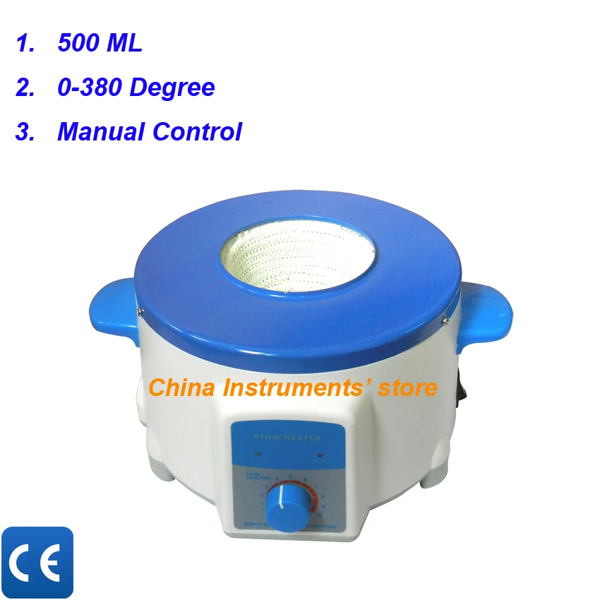 Free shipping, 500ml  Intelligent Digital  Heating mantles with Temperature Controller