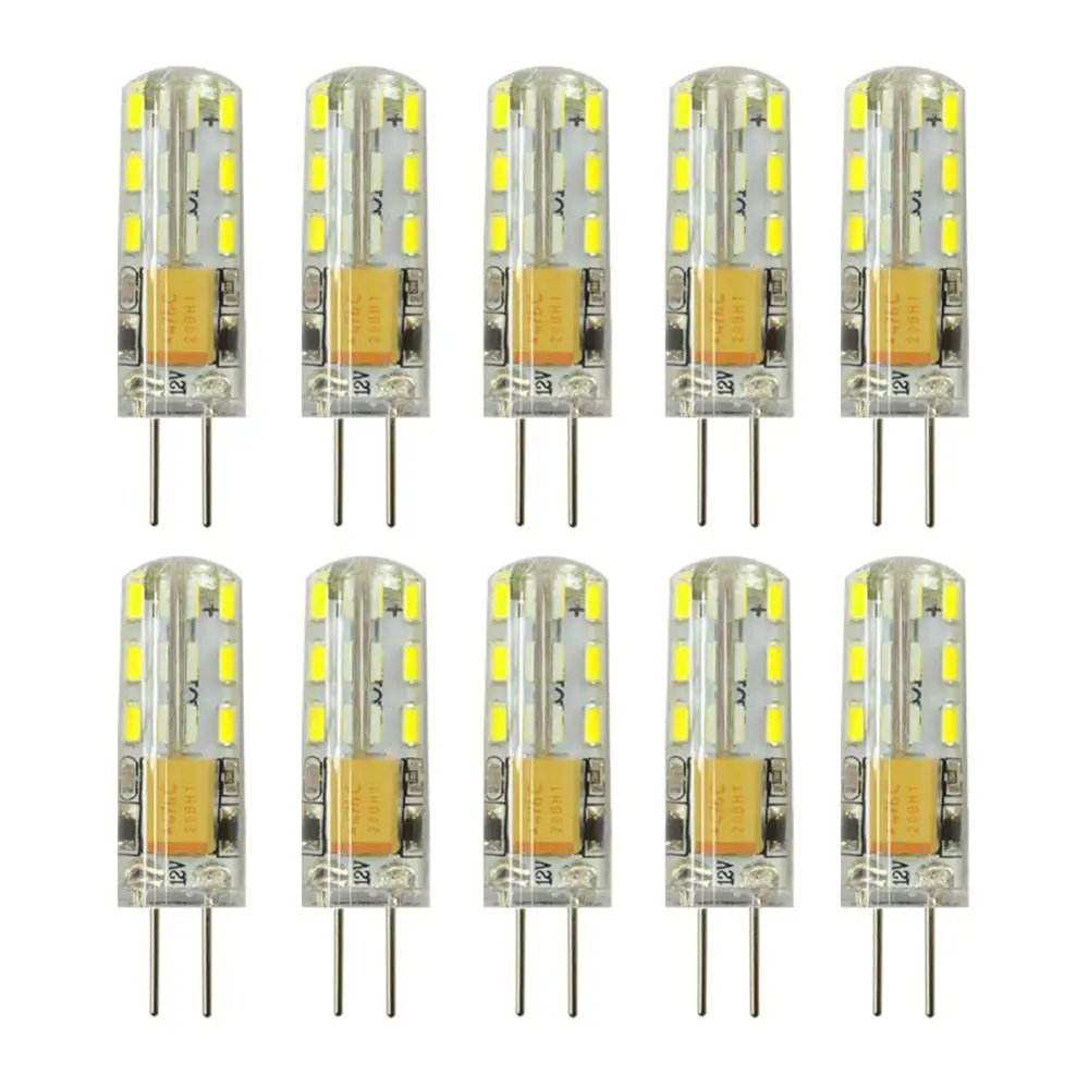 G4 Light Bulb 2W Warm/Cold White 12V/AC220V SMD3014 24LEDS 360 Beam Angle Chandelier Light 10pcs/lot