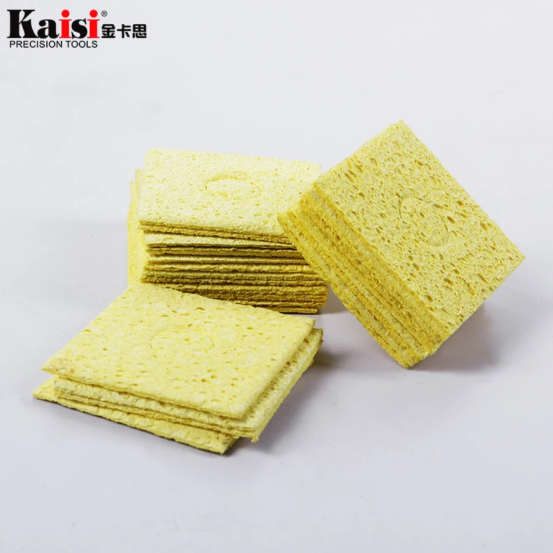 10/20/50/100pcs Soldering Iron Sponge Electric Welding Cleaner Cleaning Pads High Temperature Welding Sponge for Soldering Tools