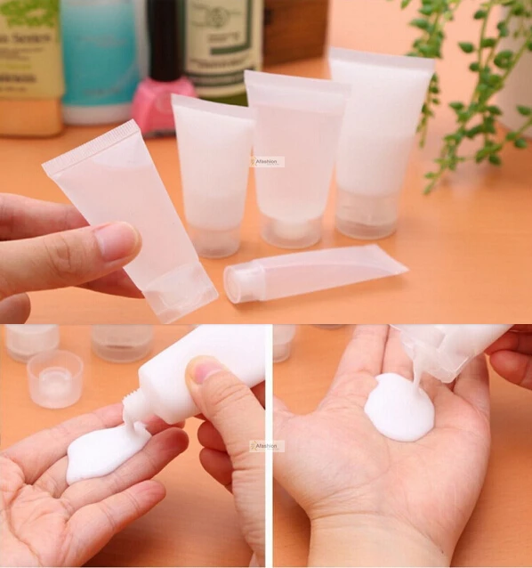 3pcs Soft Tube Refillable Bottles 20 30 50ml Portable Travel Empty Container for Shampoo bath skin cream cosmetic beautician