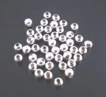 925 Solid Sterling Silver finding,100 pcs/lot of 4mm round sterling silver beads/Silver Jewelry finding