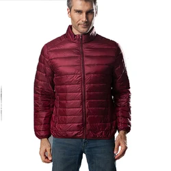 Chaqueta de plumón de pato blanco para hombre, abrigo supergrande 6XL, color sólido, para invierno, 90% nuevo