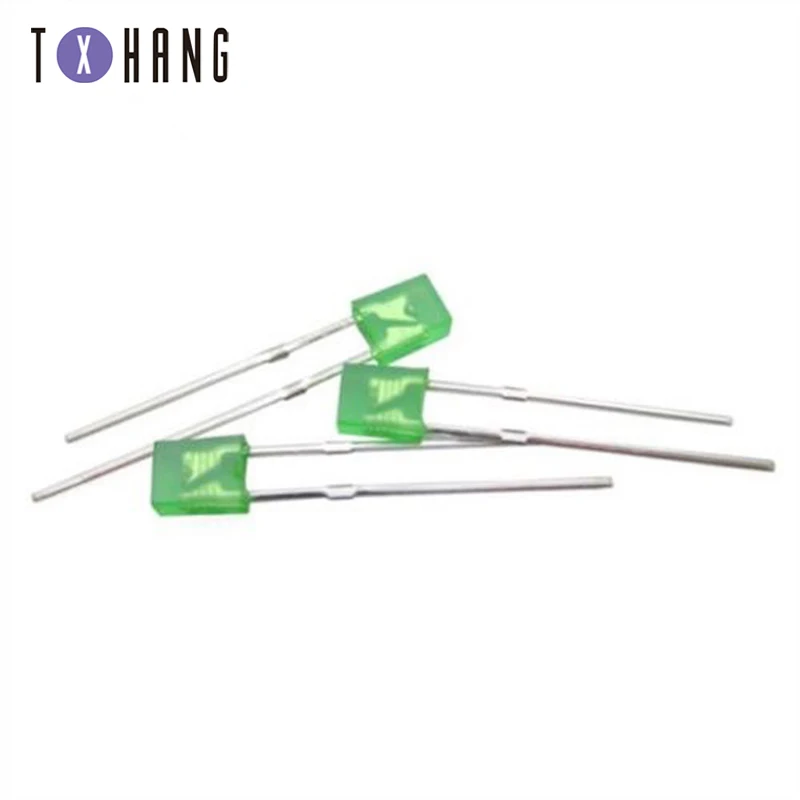 50PCS LED Diodes 2x3x4mm 2x5x7mm Green/Blue/Yellow/Red Diffused/Clear Colours Rectangle Square