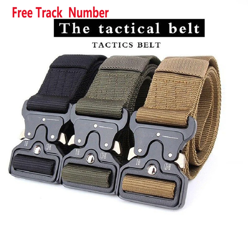 

Outdoor 49" Deduction Men Tactical Belt Buckle Military Nylon Training Safety Work Belt Strap