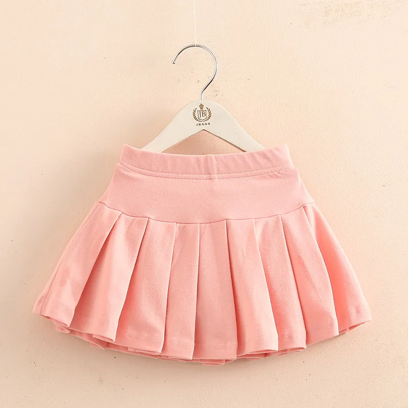 2024 Autumn Spring Summer 3-8 9 10 12 Years Kids Cotton School Solid Color With Shorts Baby Girls Dance Training Skirt