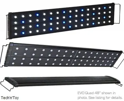 Green Element EVO Quad 24"-28" LED Aquarium Light Fixture - Reef Capable 28x3W