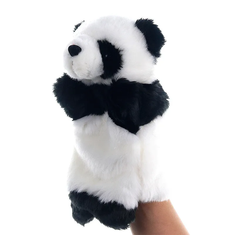 Hand Puppet panda Dolls cute Animal Hand Doll early education children Learning Plush Toys Marionetes Puppets for telling story