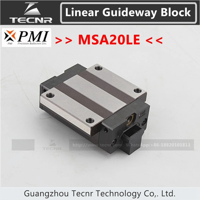 

Taiwan PMI linear guideway slide carriage block MSA20LE slider for CO2 laser machine