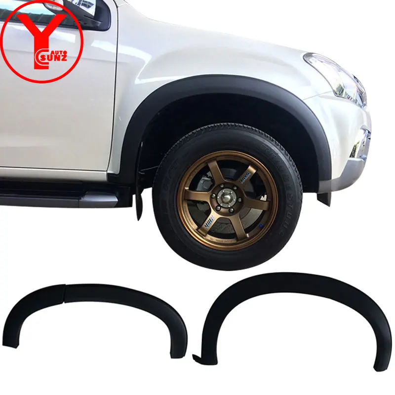 2017 matte black fender flare For ISUZU MU-X 2017 2018 2019 Mudguards fender car auto accessories for isuzu MUX 2018 YCSUNZ