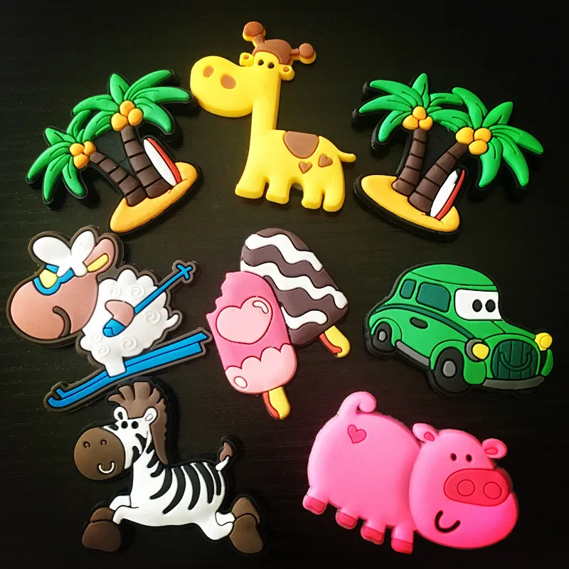 1pcs Fridge Magnet  silicone Cartoon Animal fridge magnets whiteboard sticker Refrigerator Magnets Home Decoration