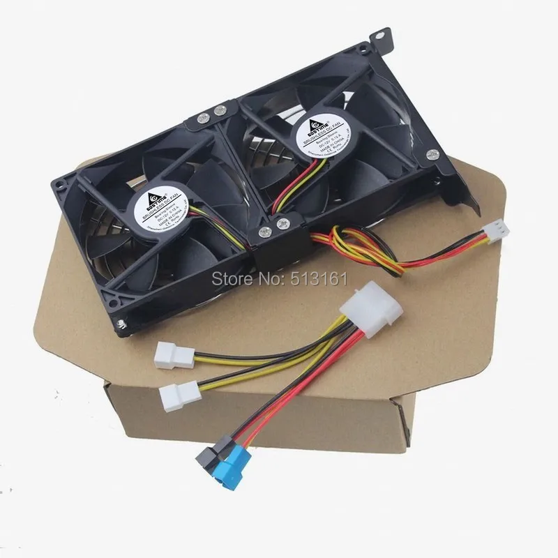 Двойной вентилятор Gdstime 92 мм, радиатор охлаждения ЦП, ультра-тихий настольный компьютер, шасси, графическая карта PCI, кулер 9 см