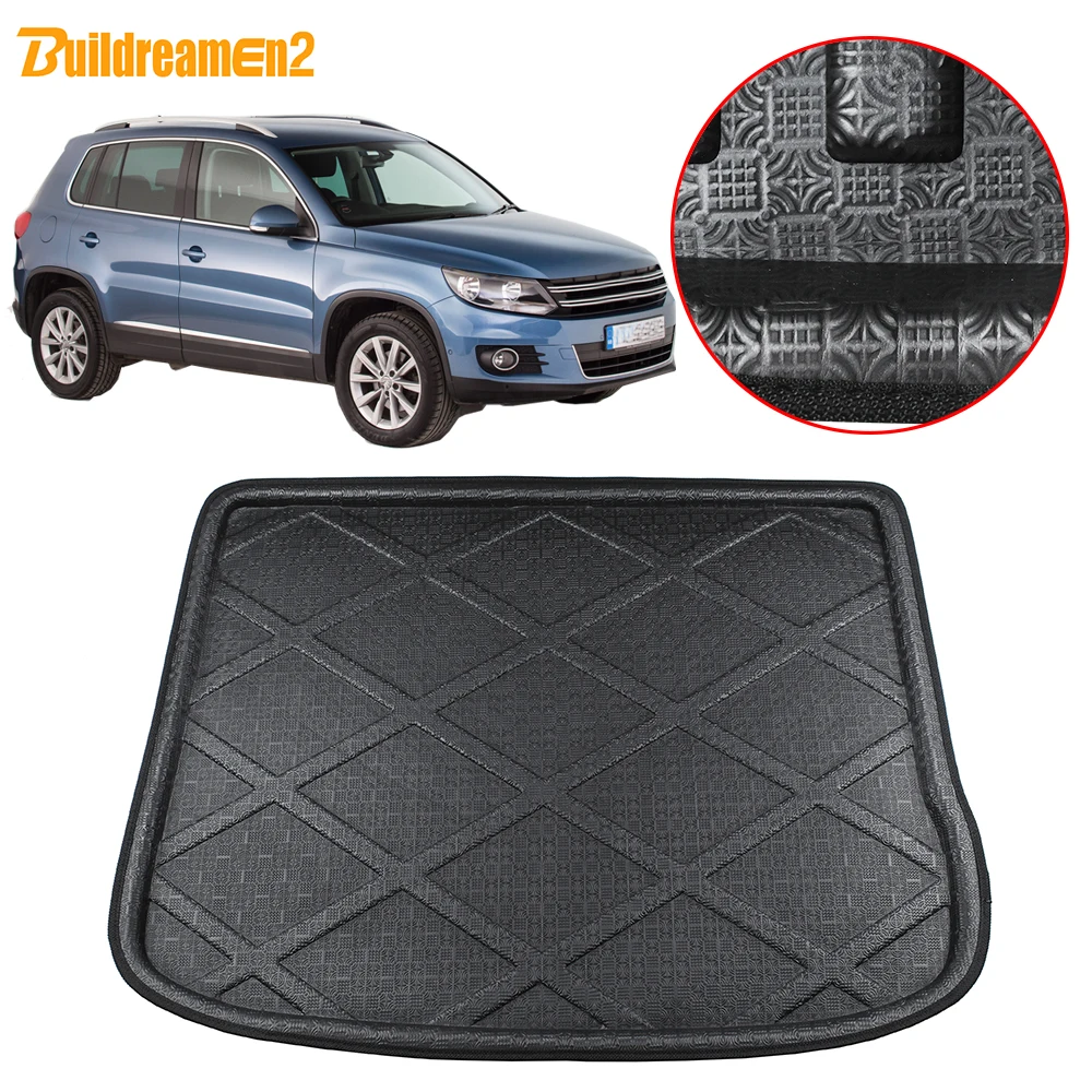 Buildreamen2 Car Styling Trunk Mat Tray Boot Liner Floor Carpet Mud Luggage Cargo Pad For Volkswagen Tiguan 2009 2011 2011