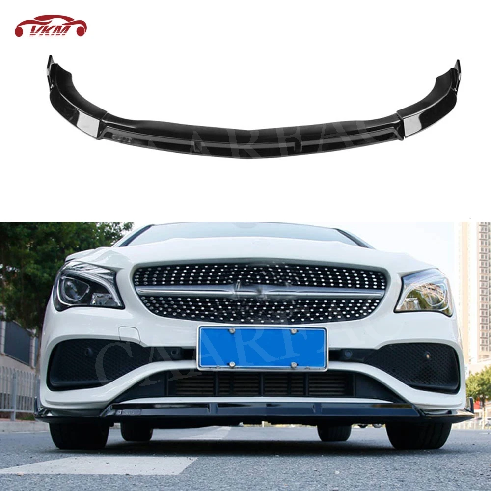 

3 PCS/Set ABS Black Front Lip Spoiler For Benz ClA Class W117 CLA200 CLA220 CLA260 CLA45 AMG 2016 2017 Bumper Guard