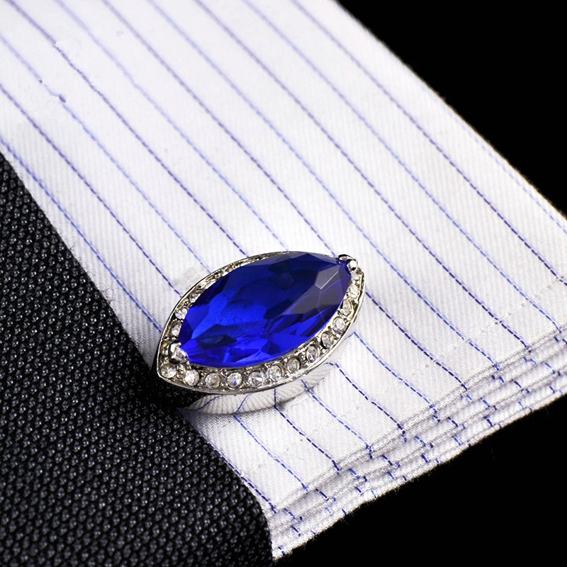 Jewelry shirt cufflinks for mens Gift Fashion Luxury Wedding purple crystal Cuff link Novelty Button High Quality Free Shipping