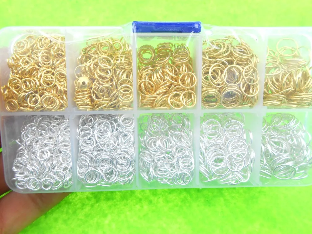 Hot DIY jewelry accessories round hoop ring 5-6-7-8-9MM 2600PC gold silver necklace accessories round connector handmade