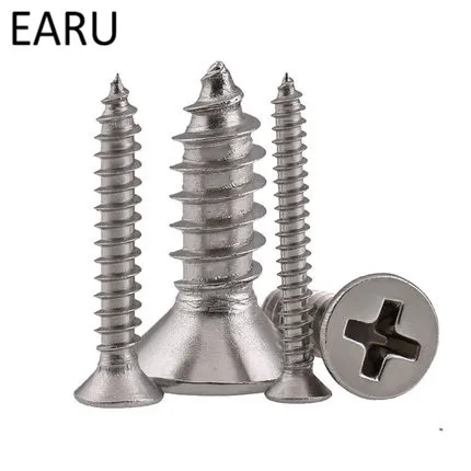 

Stainless Steel 316 T846 Standard Countersunk Cross Phillips Head Self-tapping Wood Screws Bolt M3*6/8/10/12/16/20-30mm