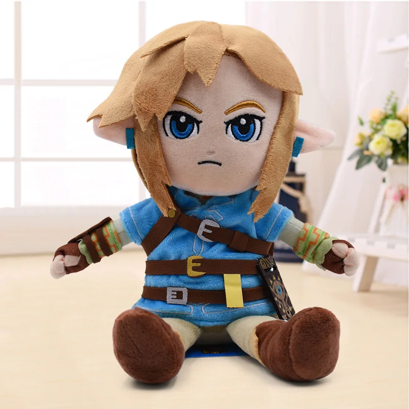 Cartoon Plush Toys Zelda Link Boy With Sword Link Soft Stuffed Doll for Kids Christmas BirthdayGift