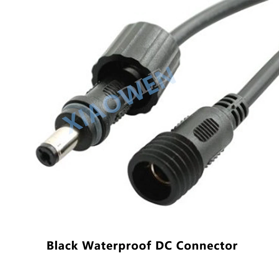 IP68 Waterproof DC Connector DC 5.5 x 2.1mm  Plug 2 pin Power Wires for Single Color Led Strip , 1pair/lot